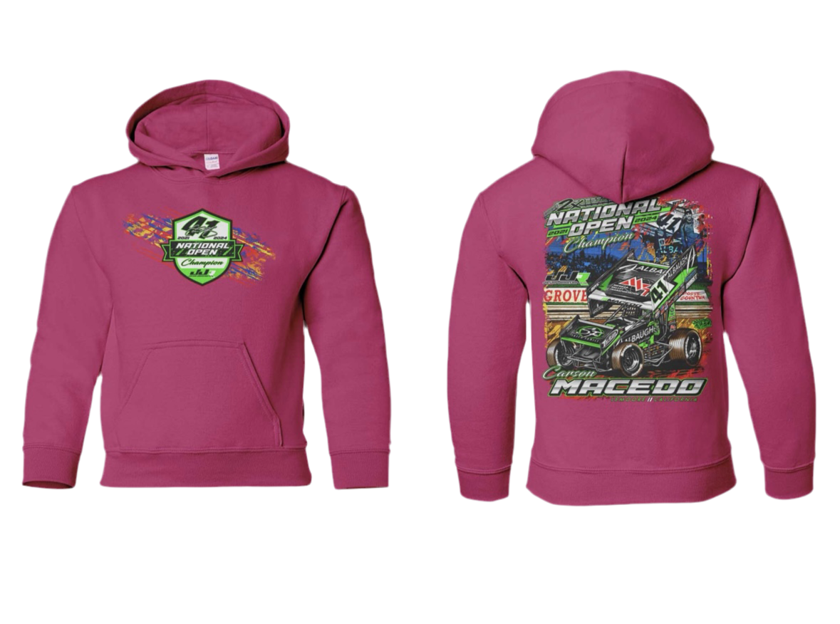 2x National Open Champ Youth Hoodie (Heather Pink)