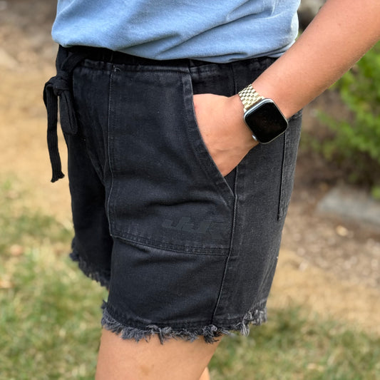 Ladies JJR Logo Shorts (Black)