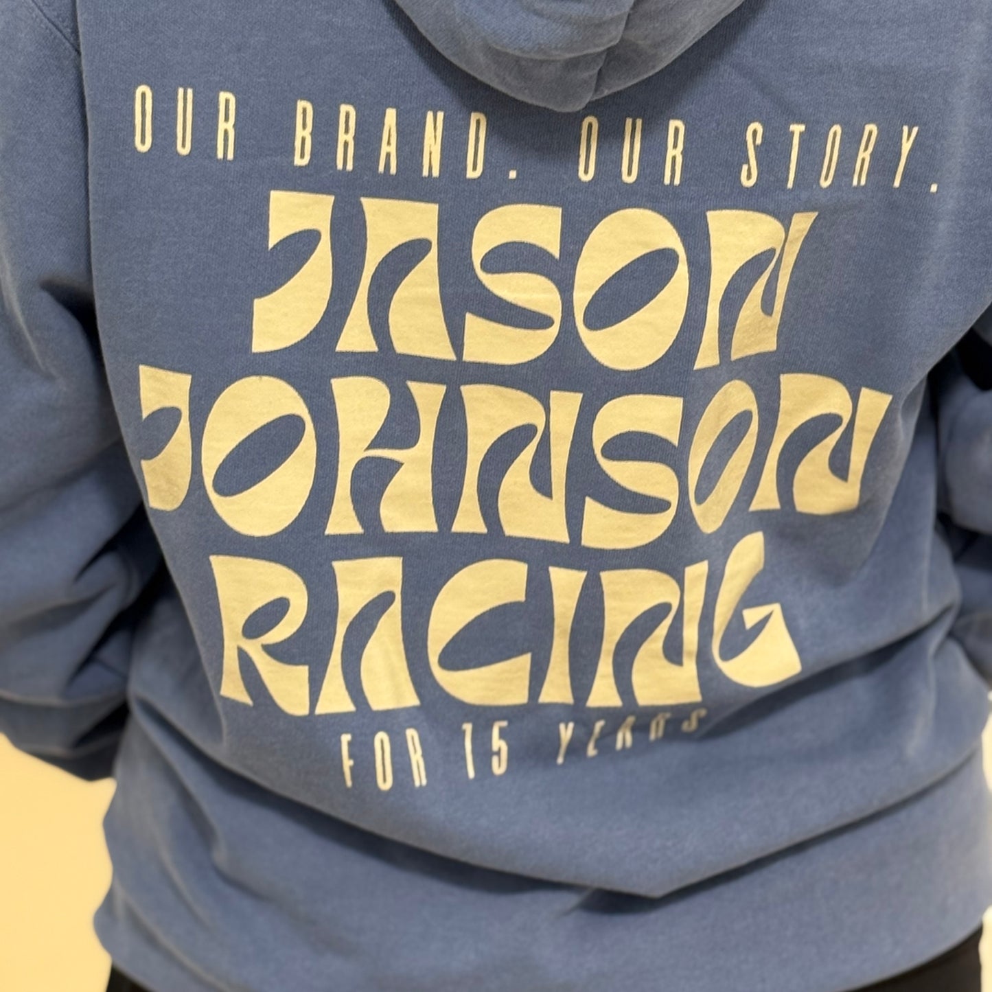 Our Brand. Our Story. Hoodie (Washed Blue)