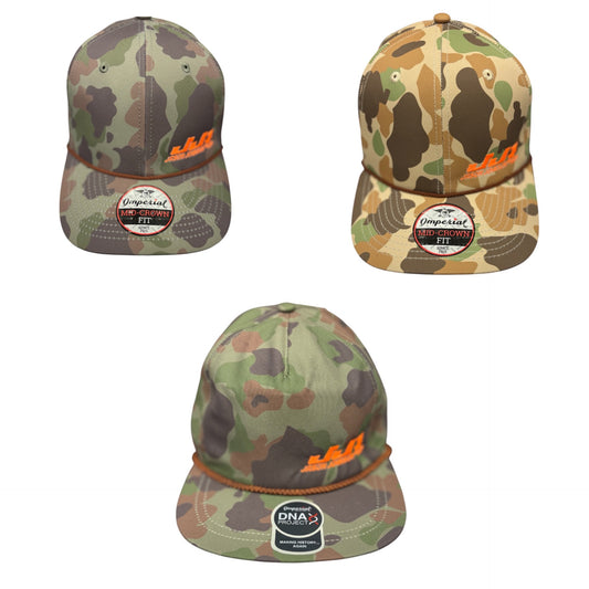 Frog Skin Snapback Rope Hat W/ Orange JJR
