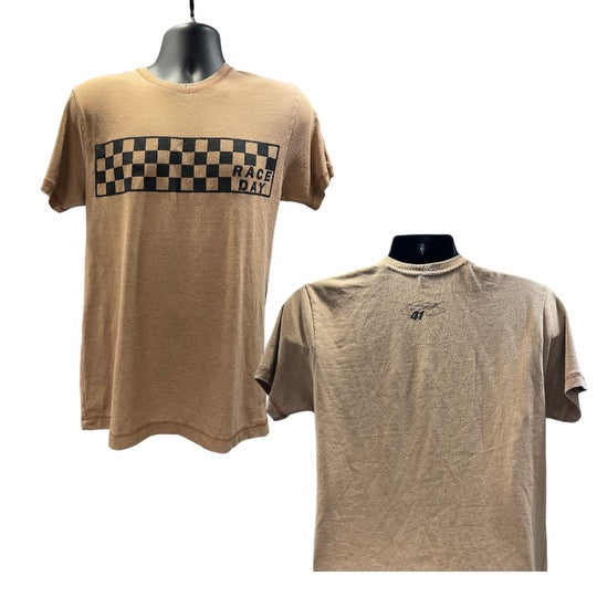 Checkered Race Day T-Shirt (Caramel)