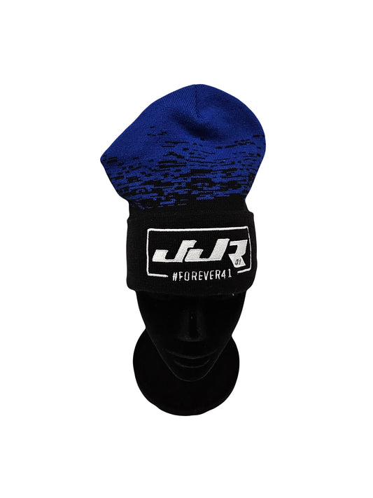 JJR Forever 41 Cuffed Beanie (Black/White/Blue)