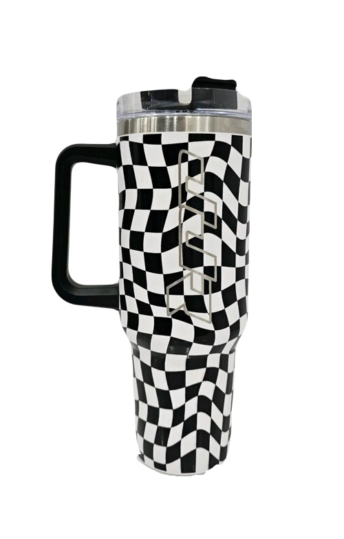2024 JJR Checkered Tumbler (Black and White)