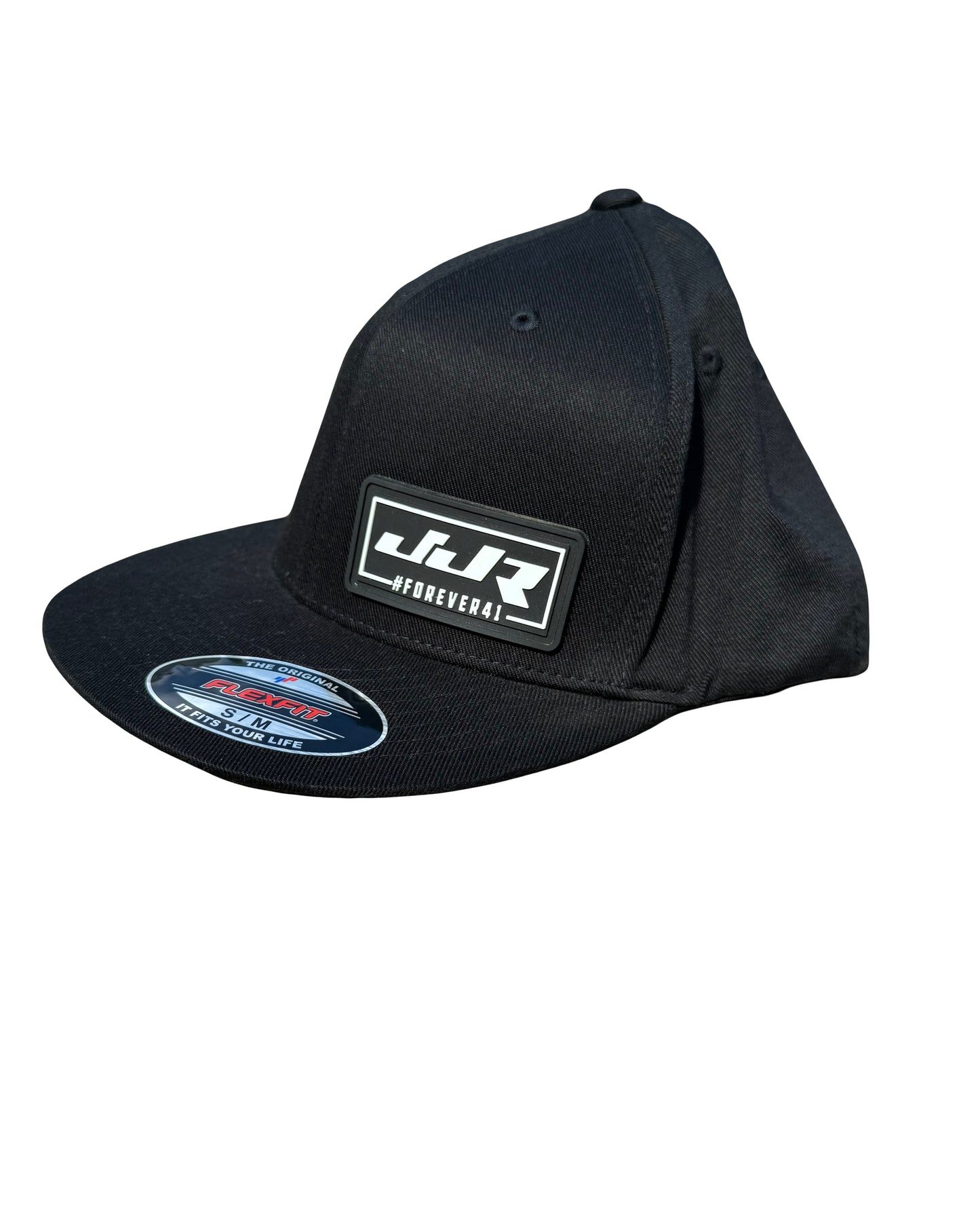 JJR Forever 41 Rubber Patch FlexFit Hat (Black)