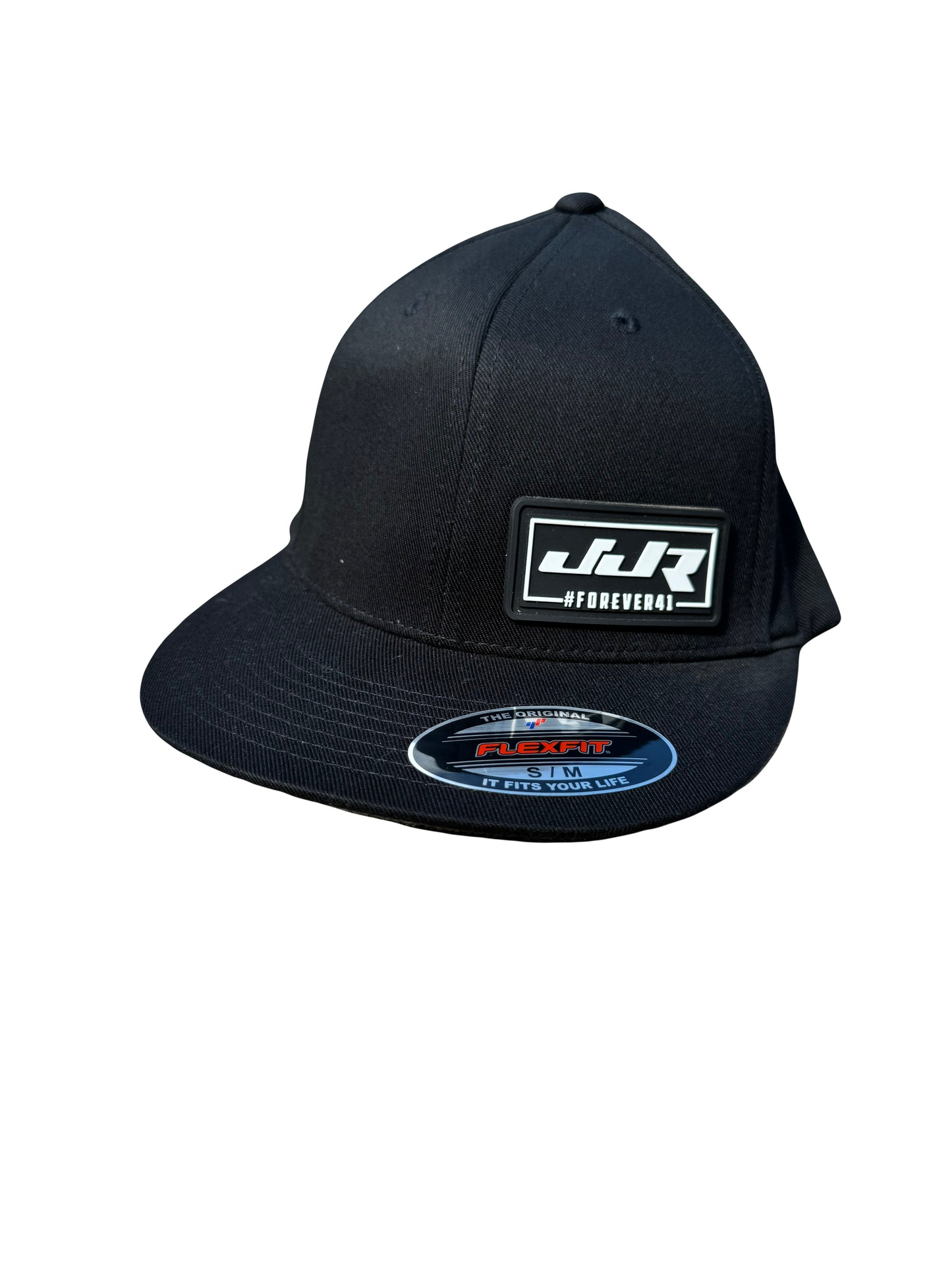 JJR Forever 41 Rubber Patch FlexFit Hat (Black)