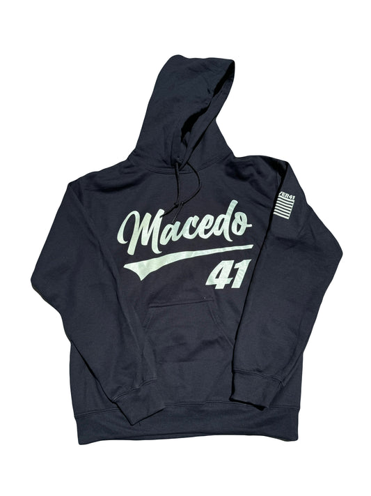 Macedo Baseball Design Hoodie (Black)