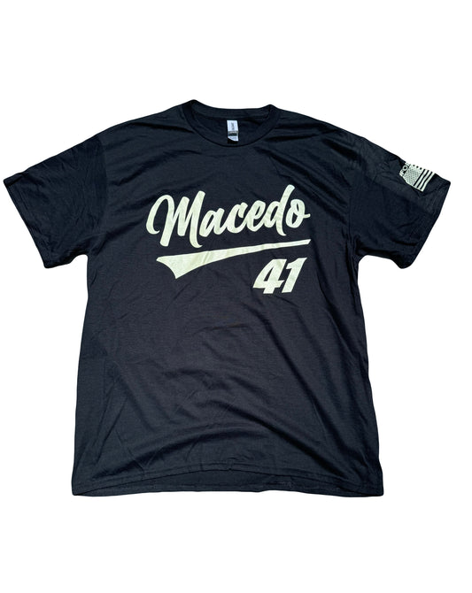 Macedo Baseball T-Shirt (Black)