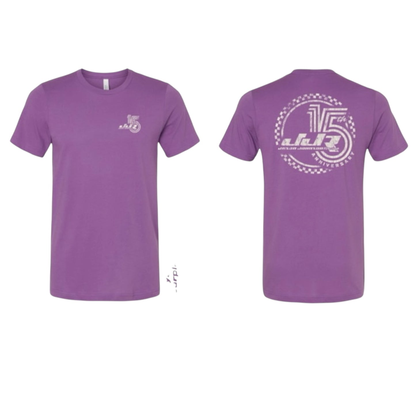 15 Year Checkered Design T-Shirt (Royal Purple)