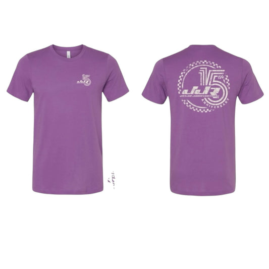 15 Year Checkered Design T-Shirt (Royal Purple)