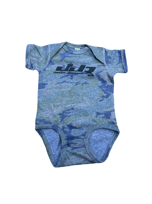 JJR LOGO Design Toddler Onesie (Blue/Green Camo)