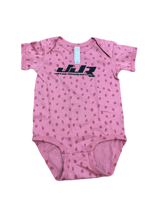 JJR LOGO Design Toddler Onesie (Pink Spots)