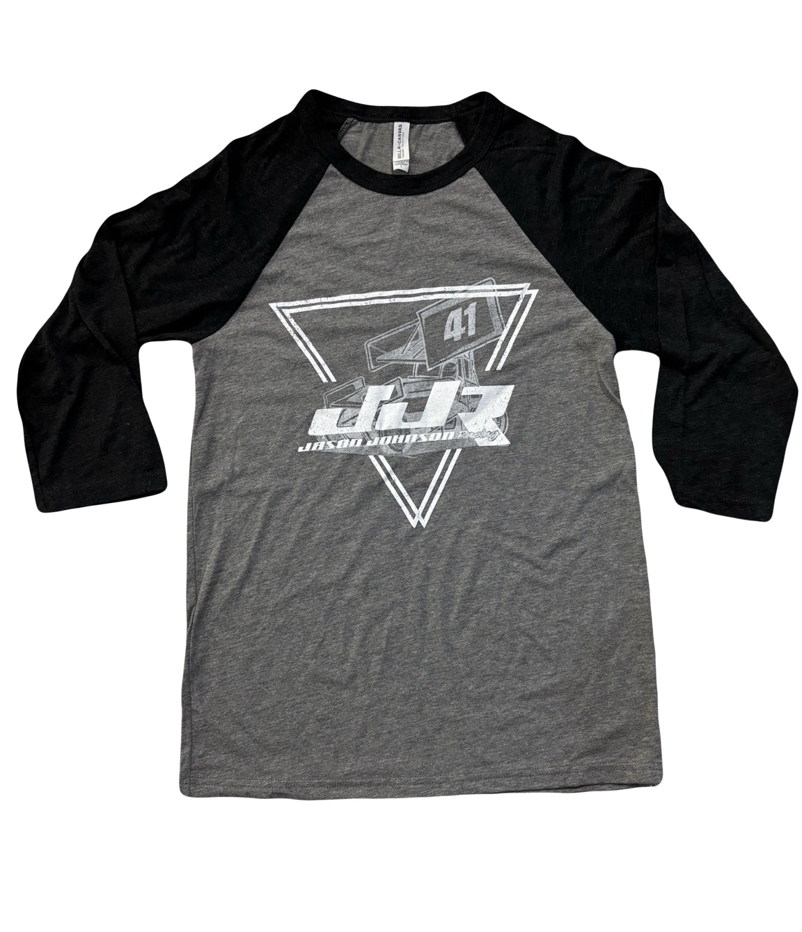 Le Triangle Racket Merch JJR Triangle 3/4 Sleeve T-Shirt (Black/Grey) – Jason Johnson Racing ...