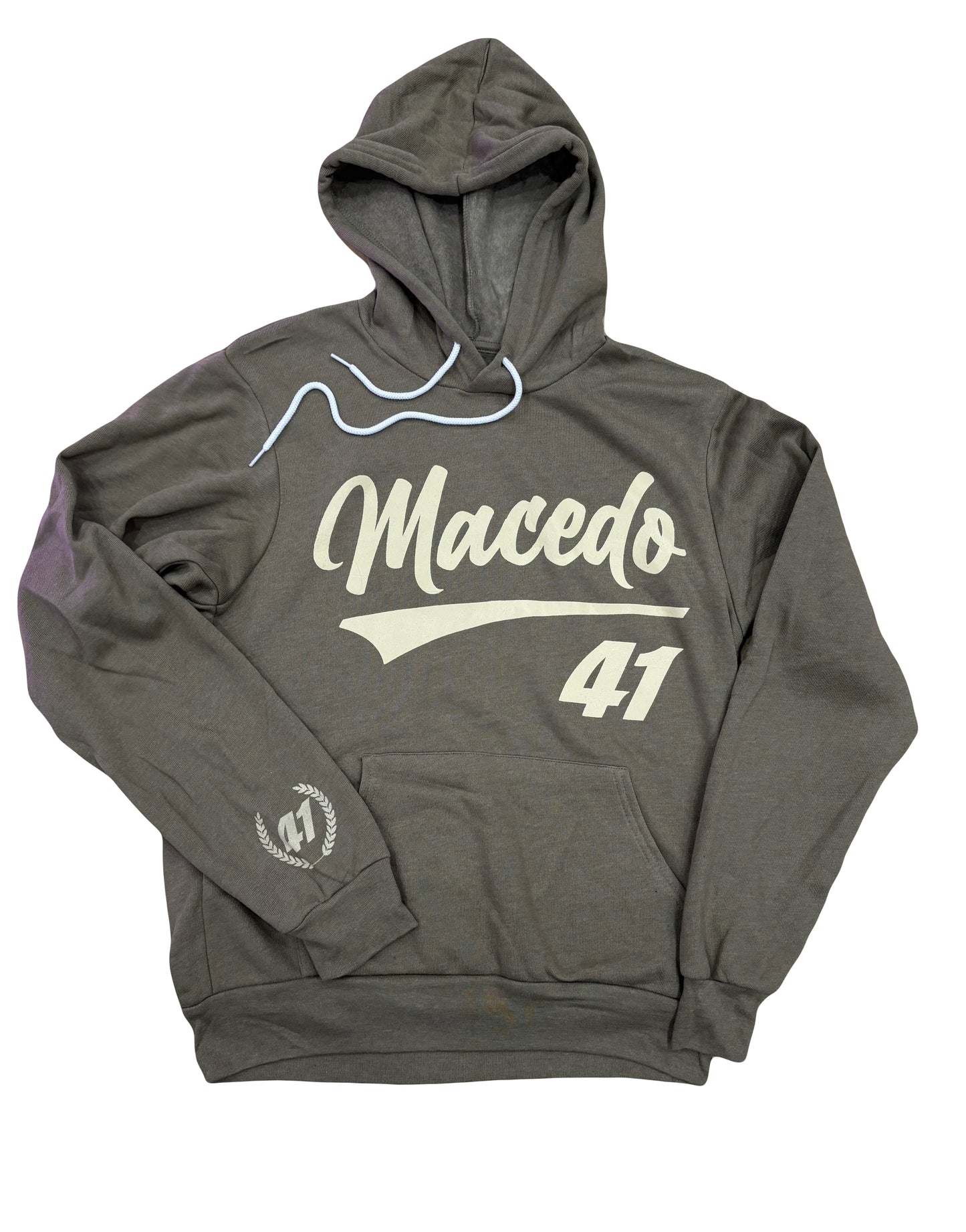 Macedo Baseball Design Hoodie (Sage Green)