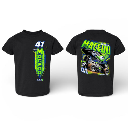 Youth Big Riggin Design T-Shirt Small Front (Black)