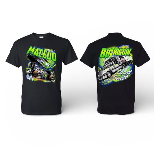 Big Riggin Design T-Shirt Large Front (Black)