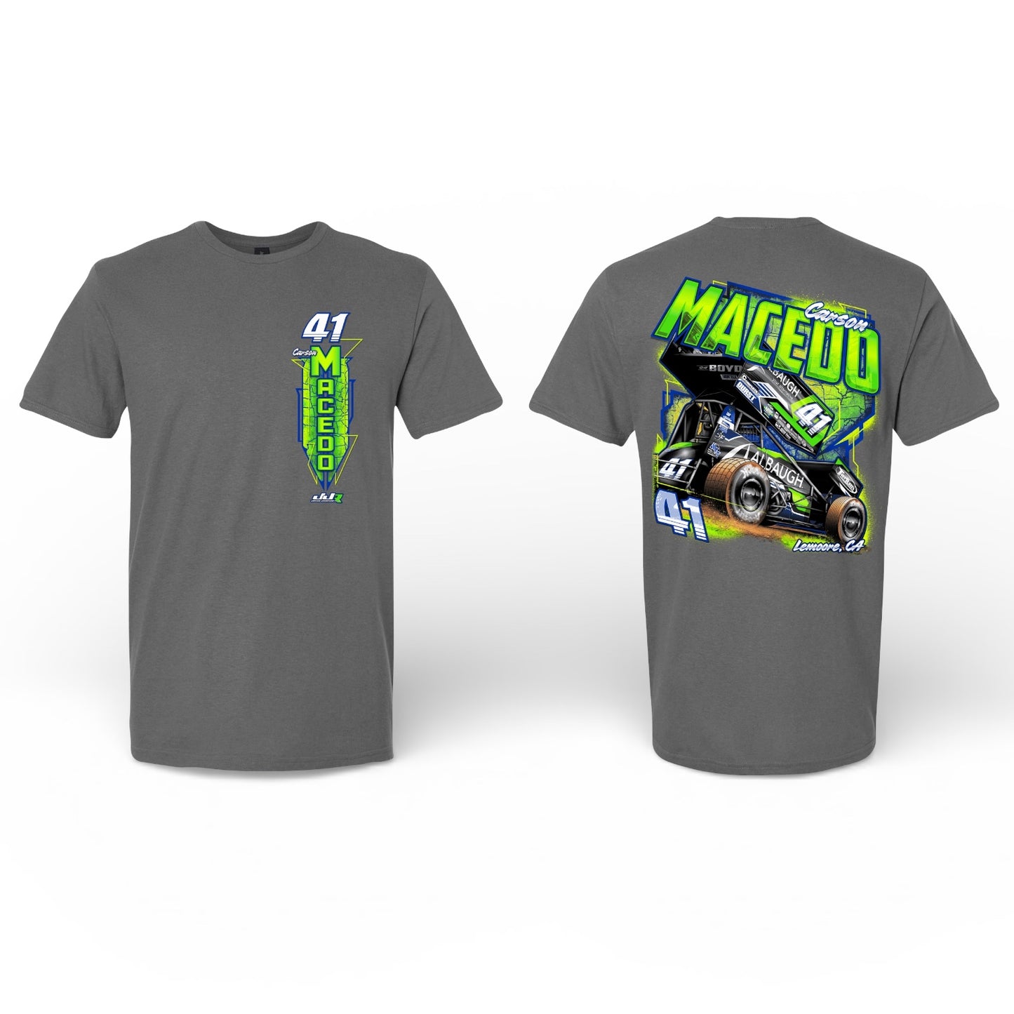 Big Riggin Design T-Shirt Small Front (Charcoal)