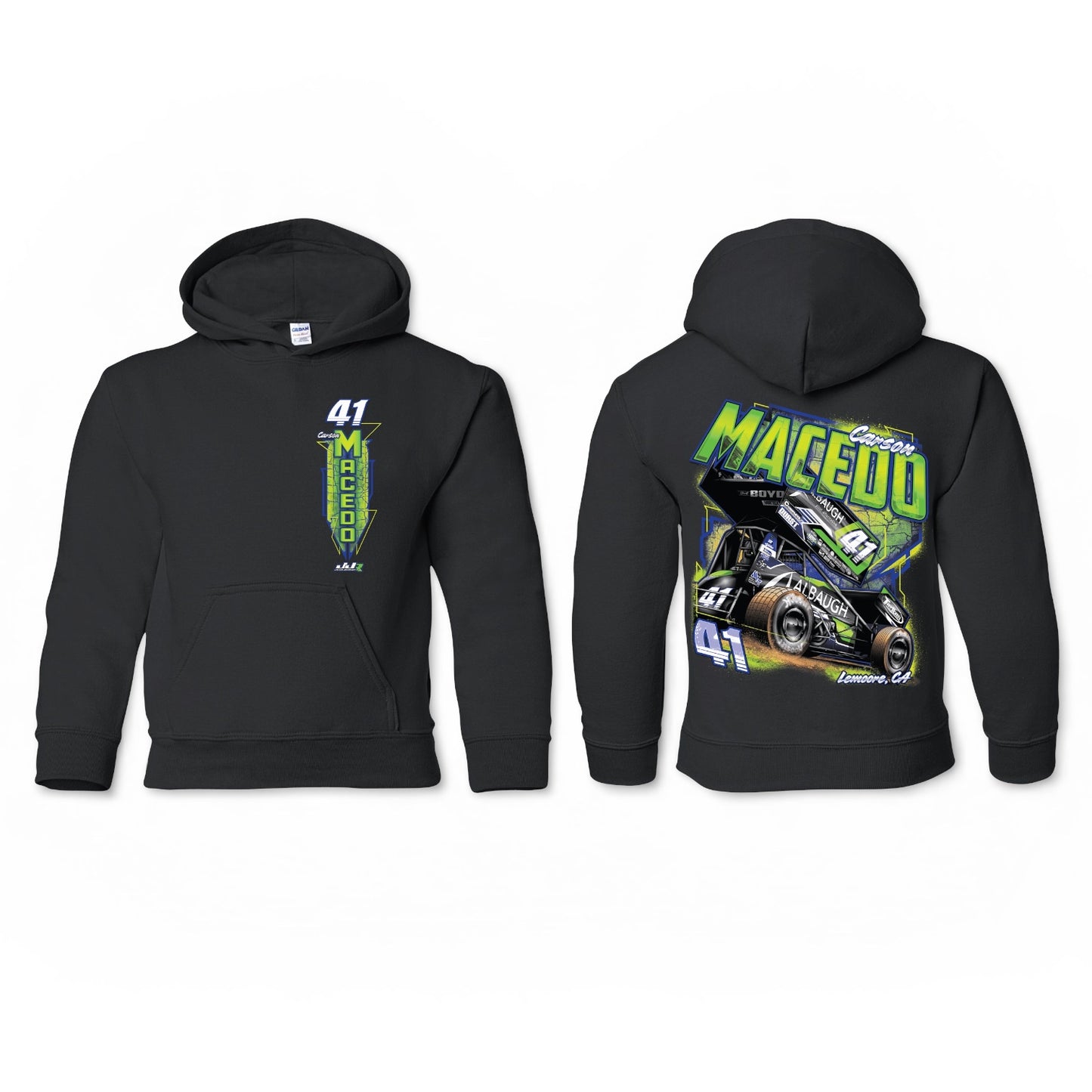 Youth Big Riggin Design, Hoodie (Black)