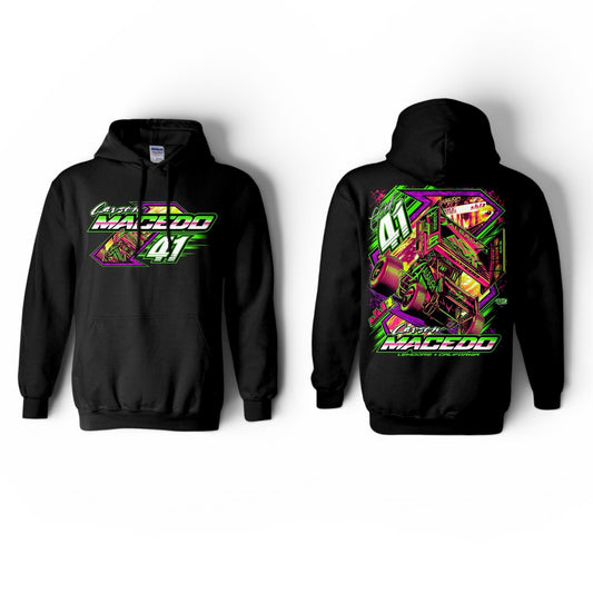 Midnight Neon Design Hoodie (Black)