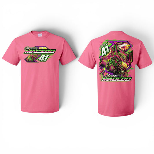 Midnight Neon Design T-Shirt (Safety Pink)