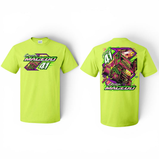 Midnight Neon Design T-Shirt (Safety Green)