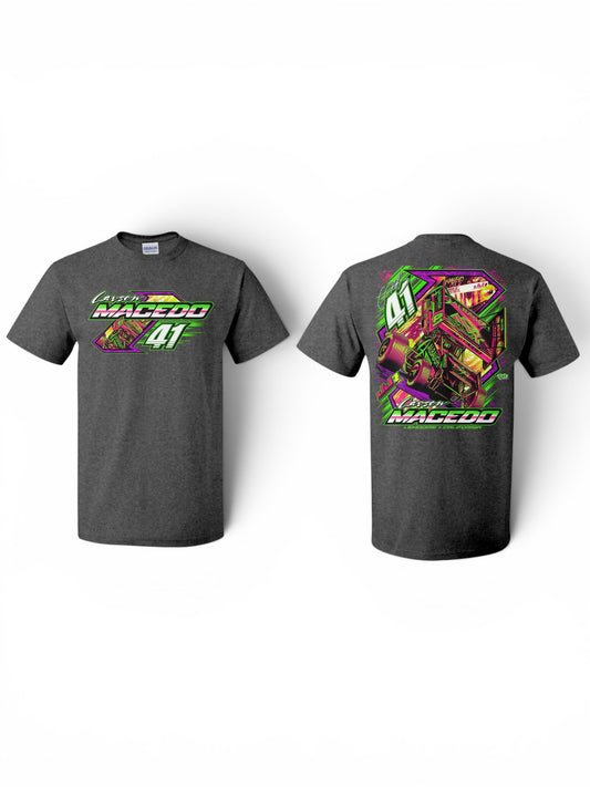 Midnight Neon Design T-Shirt (Heather Charcoal)