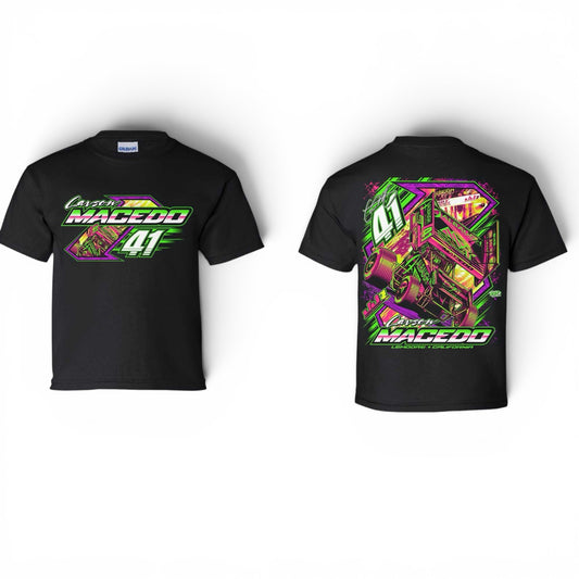 Youth Midnight Neon Design T-Shirt (Black)
