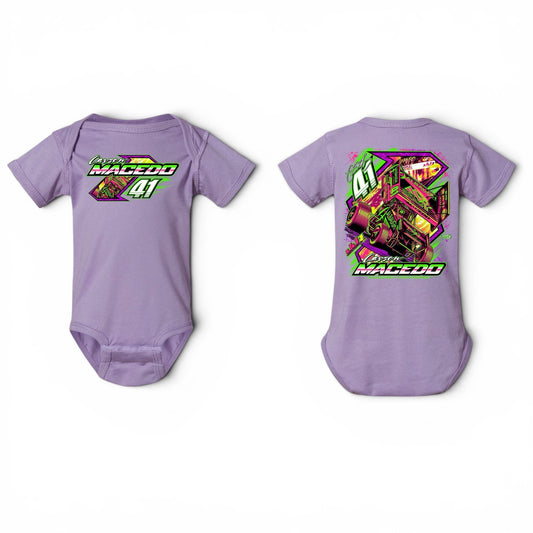 Toddler Midnight Neon Design Onesie (Light Purple)