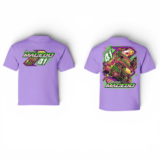 Toddler Midnight Neon Design T- Shirt (Lilac Purple)