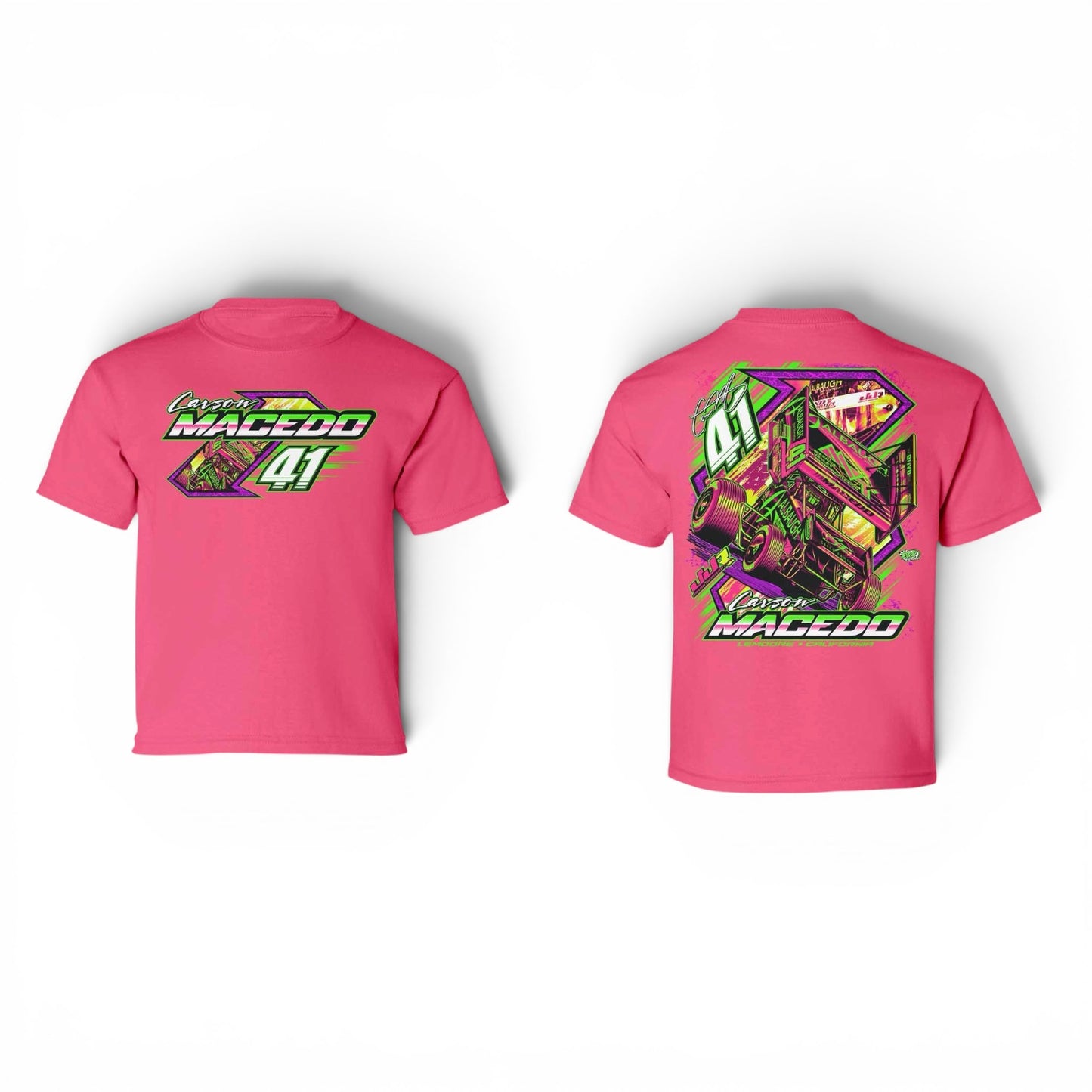 Toddler Midnight Neon Design T- Shirt (Pink)