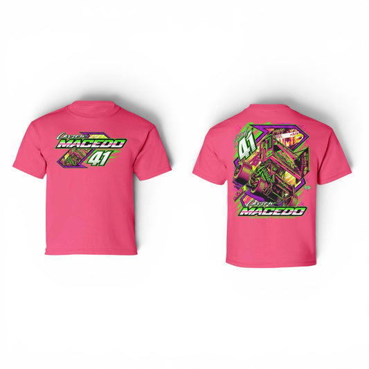 Toddler Midnight Neon Design T- Shirt (Pink)