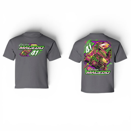 Toddler Midnight Neon Design T- Shirt (Heather Charcoal)