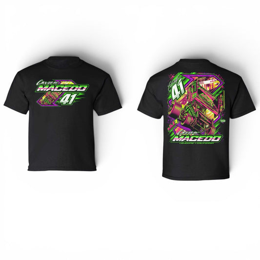 Toddler Midnight Neon Design T- Shirt (Black)
