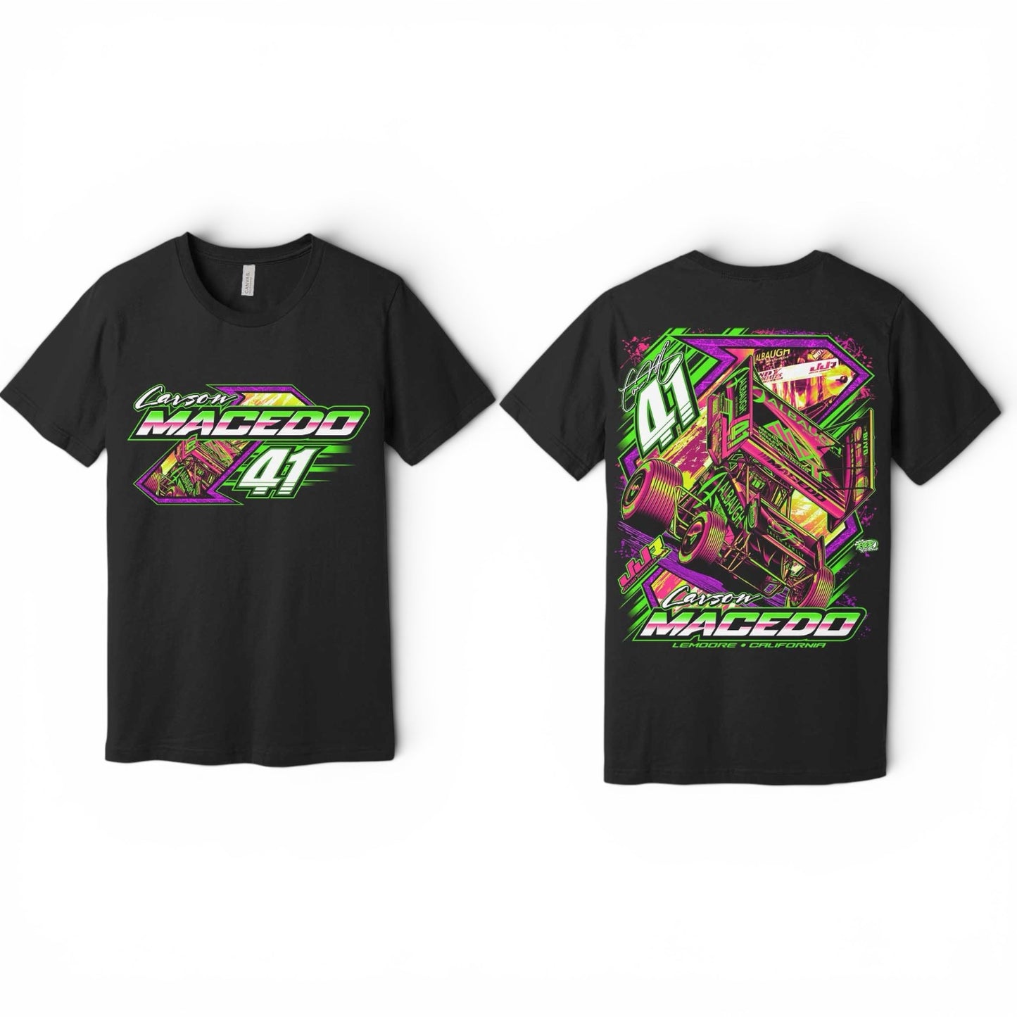 Midnight Neon Design T-Shirt (Bella Canvas Softstyle Black)