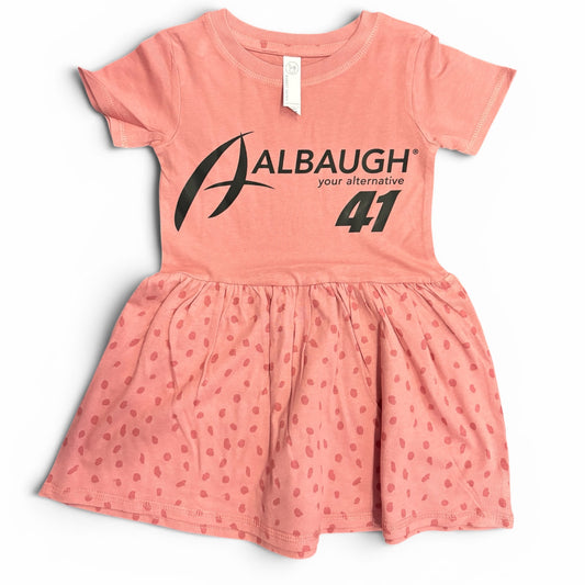 Toddler Albaugh 41 Dress (Mauve W/ Polka Dots)