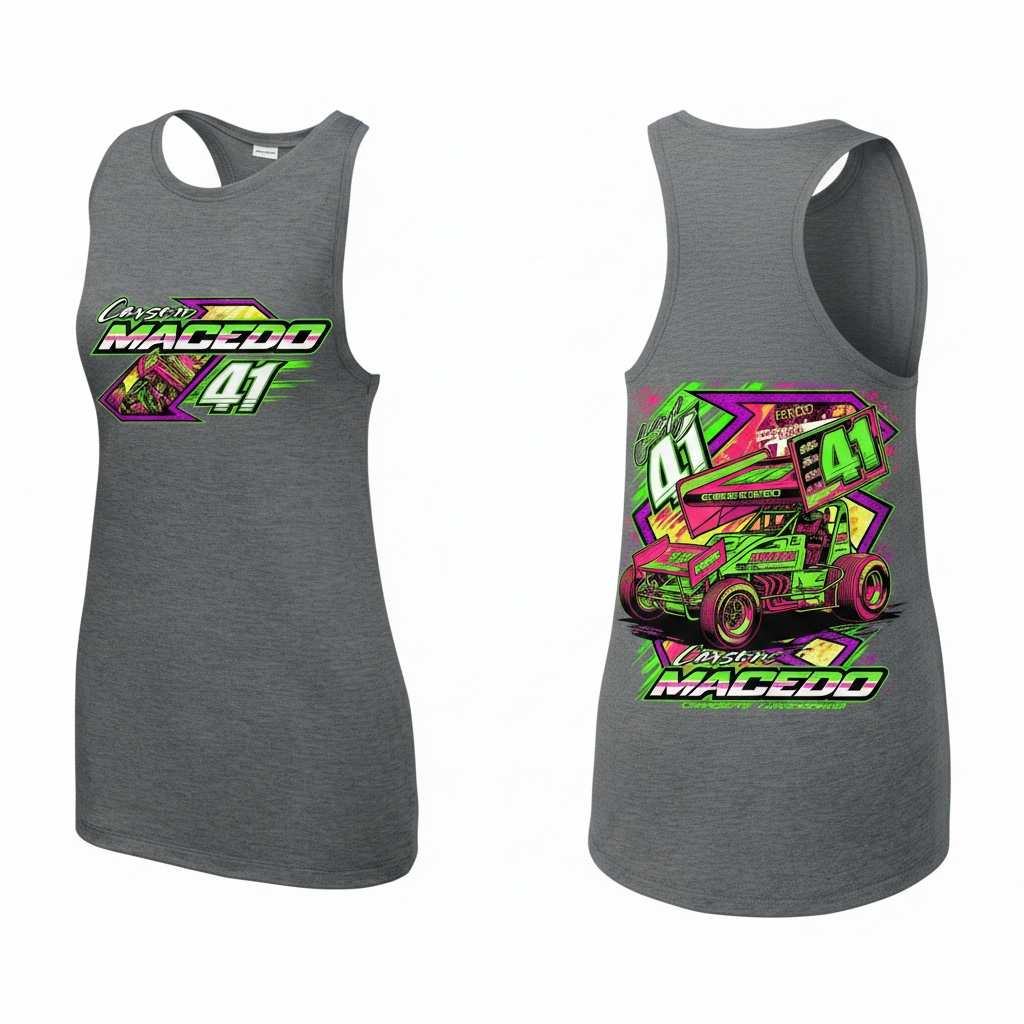 Midnight Neon Design Tank (Dark Grey Heather)