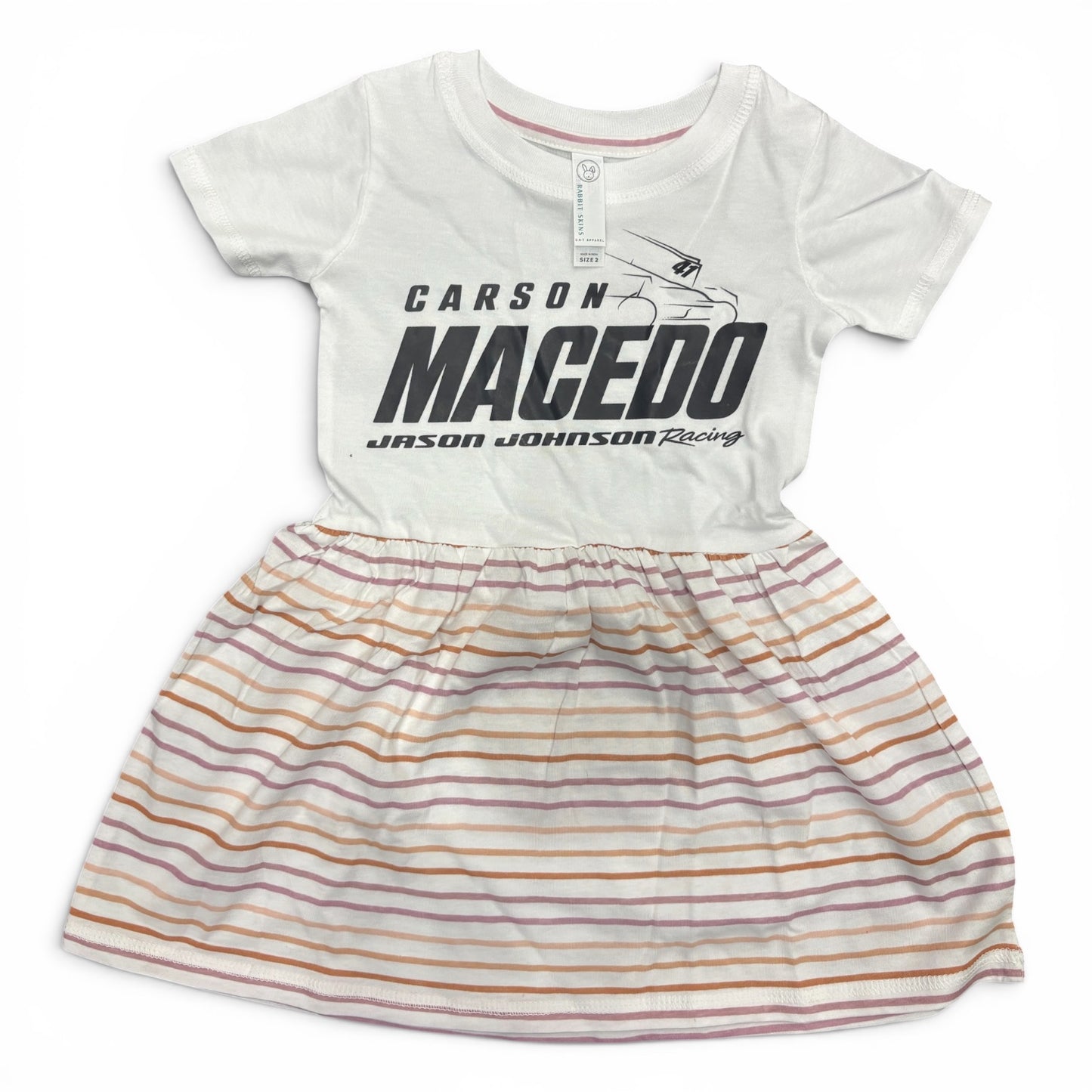Toddler Albaugh 41/Macedo 41 Dress (White W/ Stripes)
