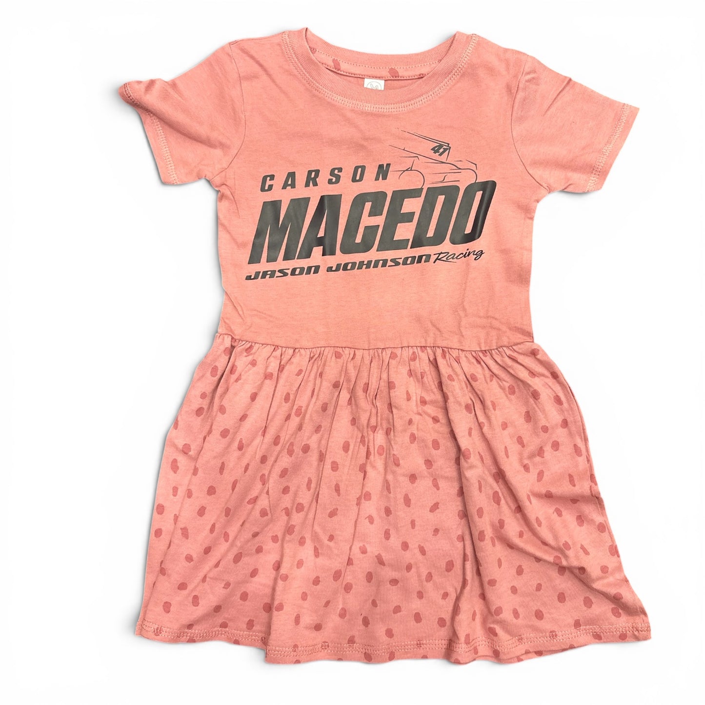 Toddler Albaugh 41 Macedo 41 Dress (Mauve W/ Polka Dots)