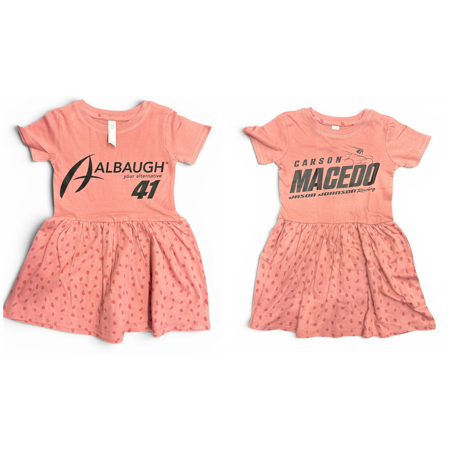 Toddler Albaugh 41 Macedo 41 Dress (Mauve W/ Polka Dots)