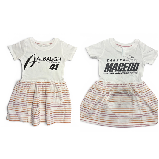 Toddler Albaugh 41/Macedo 41 Dress (White W/ Stripes)
