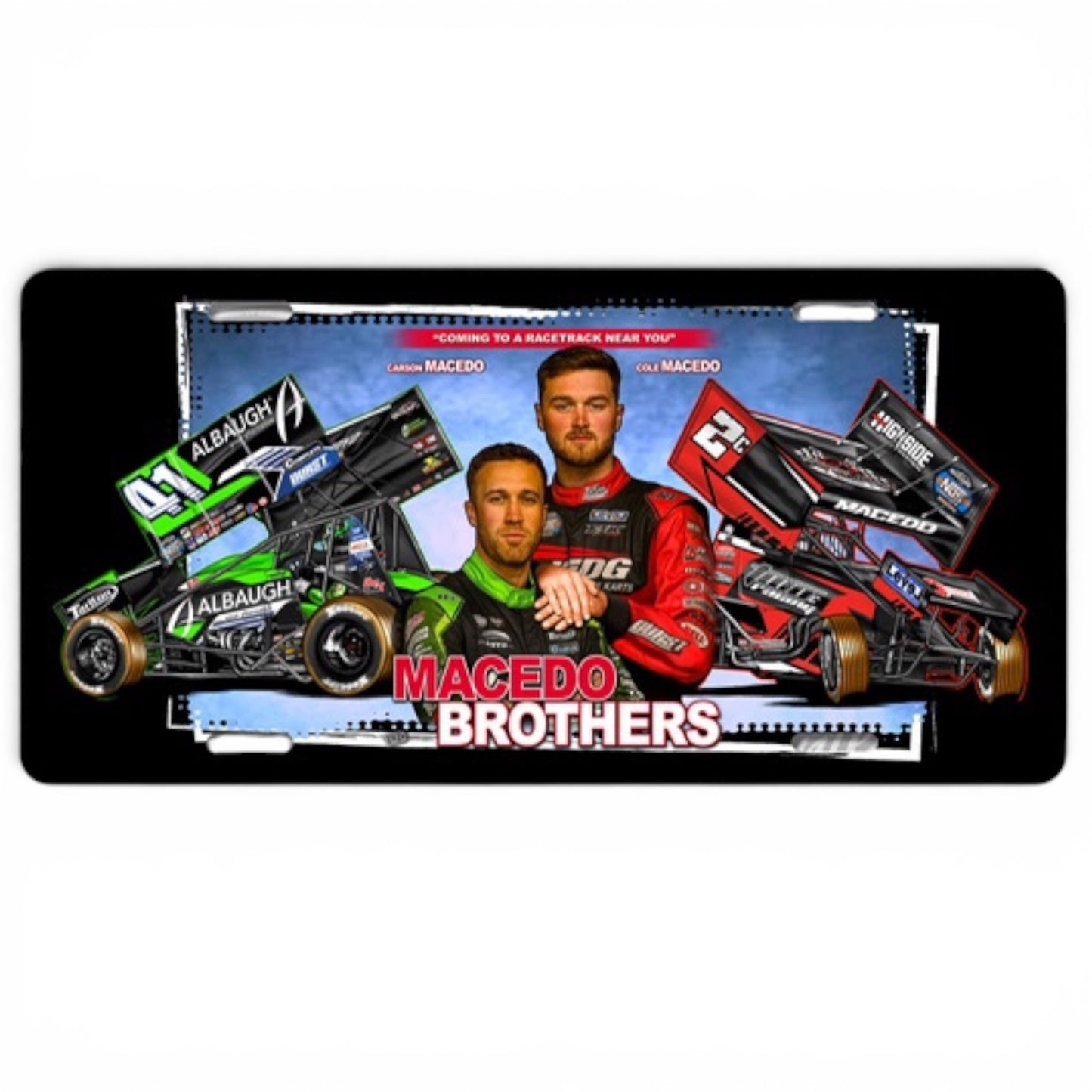 Macedo Brothers Stepbrothers Design License Plate