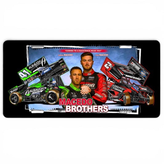 Macedo Brothers Stepbrothers Design License Plate