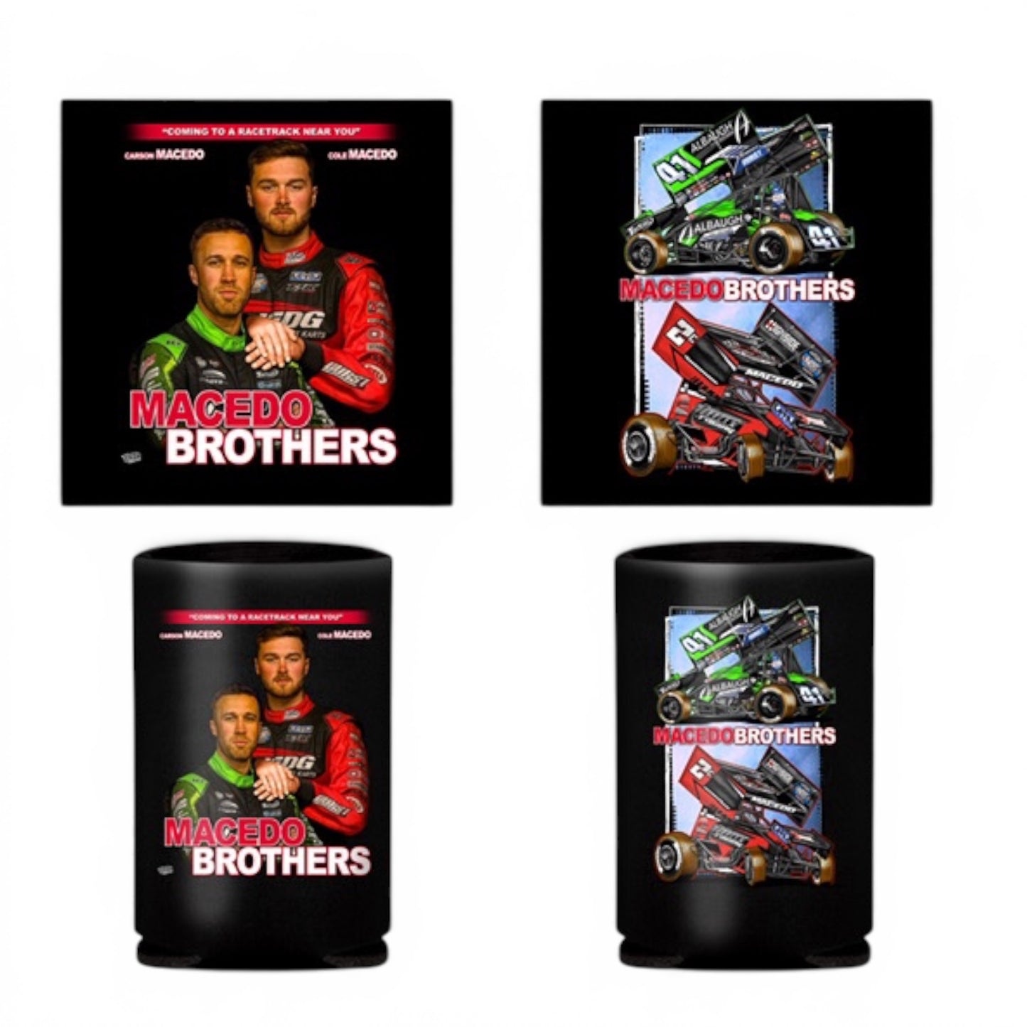 Macedo Brothers Stepbrothers Design Can Koozie (Slim & Regular)