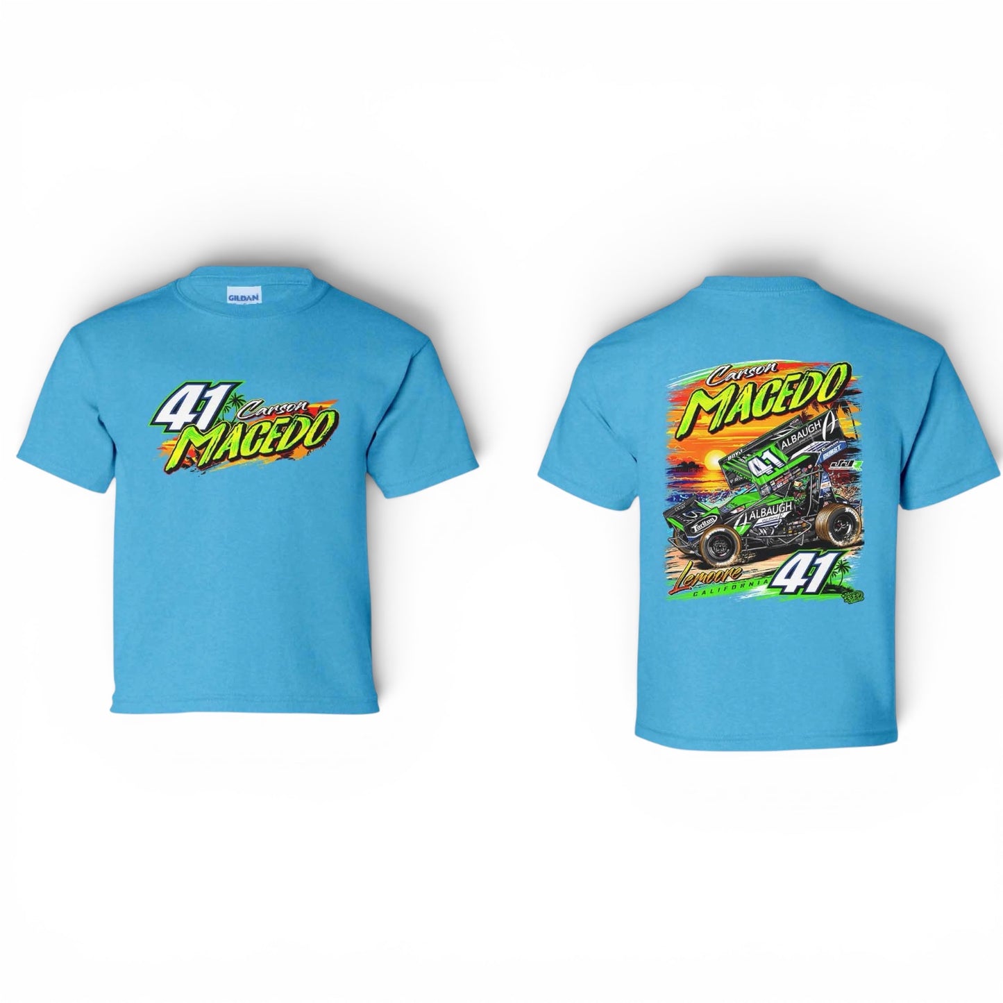 Youth Cali Vibes Design T-Shirt (Sapphire/Royal Blue)