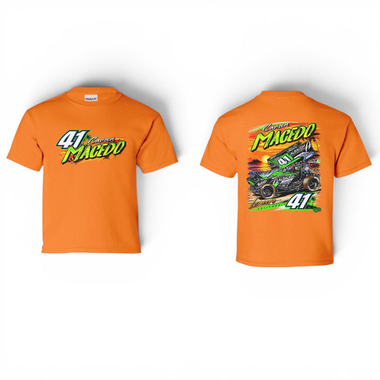 Youth Cali Vibes Design T-Shirt (Safety Orange)