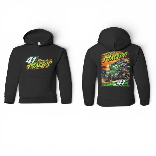 Youth Cali Vibes Design Hoodie (Black)