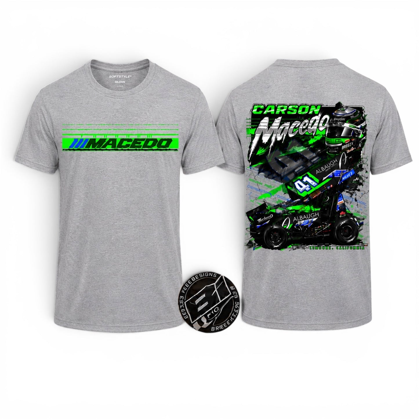 The Macedo Line Design T-Shirt (Grey Frost Soft Style)