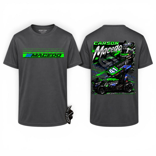 Youth The Macedo Line Design T-Shirt, (Posicharge Mesh Graphite Grey)