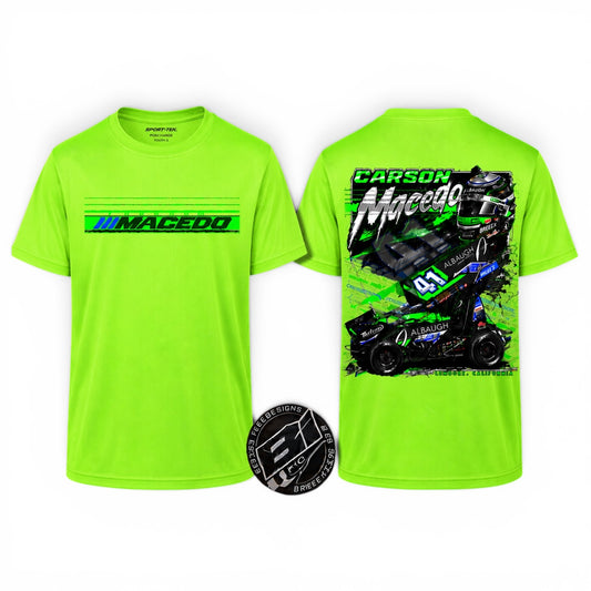 Youth The Macedo Line Design T-Shirt, (Posicharge Mesh Neon Green)