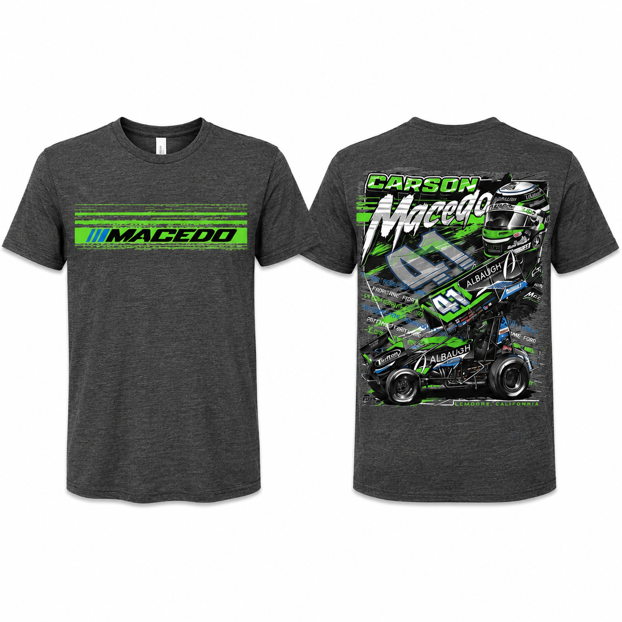 The Macedo Line Design T-Shirt (Heather Charcoal)