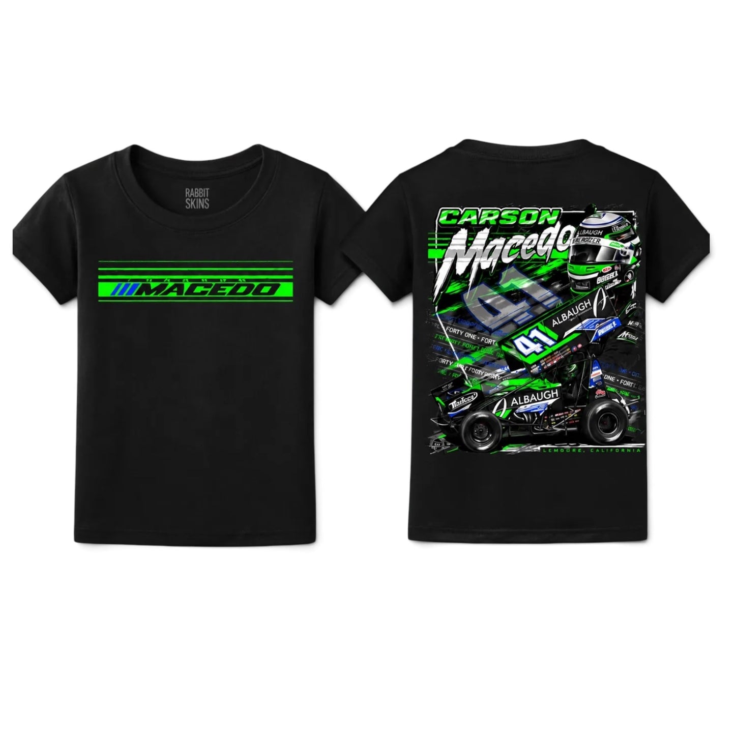 Toddler/Youth The Macedo Line Design T-Shirt (Black)